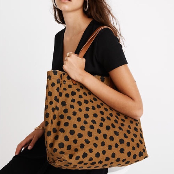 Madewell Handbags - Madewell Leopard Canvas Transport Tote Bag